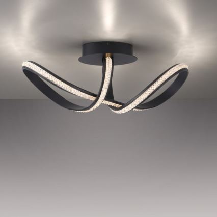 JUST LIGHT. 8475-18 - Dimmbare LED-Aufbauleuchte BRILLA LED/29W/230V schwarz