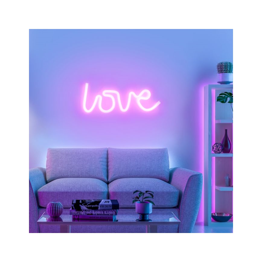 JUST LIGHT. 85021-87 - LED-Neon-Wanddekoration NEON LED/6,5W/5V Love