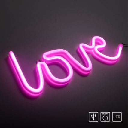 JUST LIGHT. 85021-87 - LED-Neon-Wanddekoration NEON LED/6,5W/5V Love