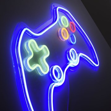 JUST LIGHT. 85022-70 - LED-Neon-Wanddekoration NEON 1xLED/6,5W/5V Gamer