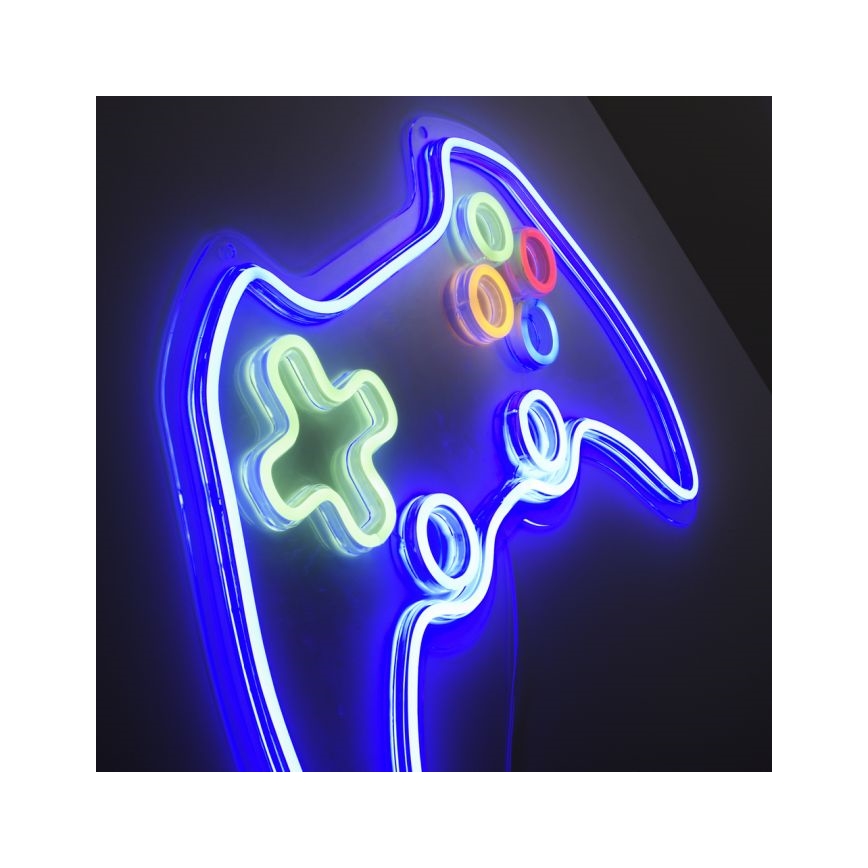 JUST LIGHT. 85022-70 - LED-Neon-Wanddekoration NEON 1xLED/6,5W/5V Gamer