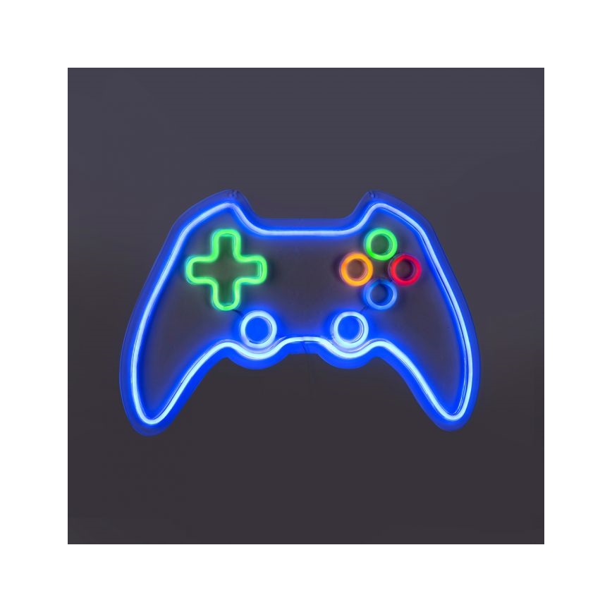 JUST LIGHT. 85022-70 - LED-Neon-Wanddekoration NEON LED/6,5W/5V im Gamer-Design