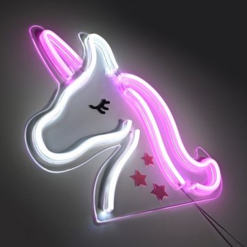 JUST LIGHT. 85025-70 - LED-Neon-Wanddekoration NEON LED/6,5W/5V Einhorn