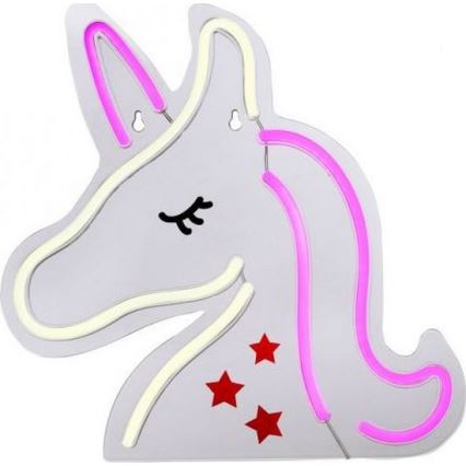 JUST LIGHT. 85025-70 - LED-Neon-Wanddekoration NEON LED/6,5W/5V Einhorn