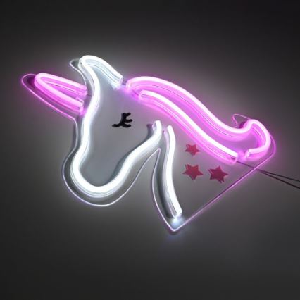 JUST LIGHT. 85025-70 - LED-Neon-Wanddekoration NEON LED/6,5W/5V Einhorn