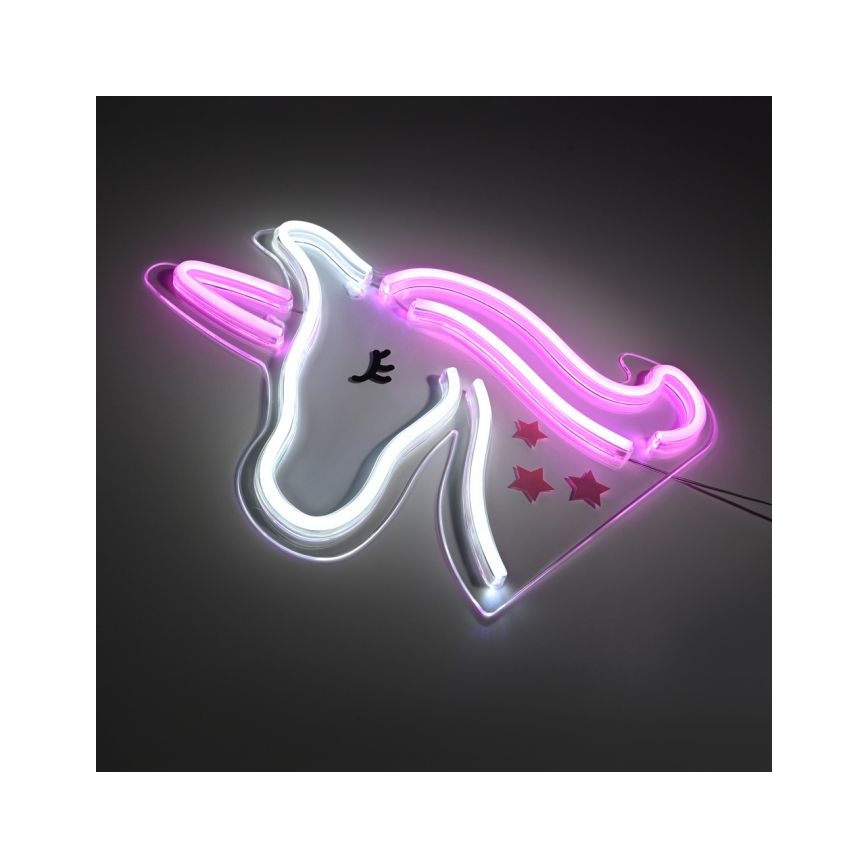 JUST LIGHT. 85025-70 - LED-Neon-Wanddekoration NEON LED/6,5W/5V Einhorn