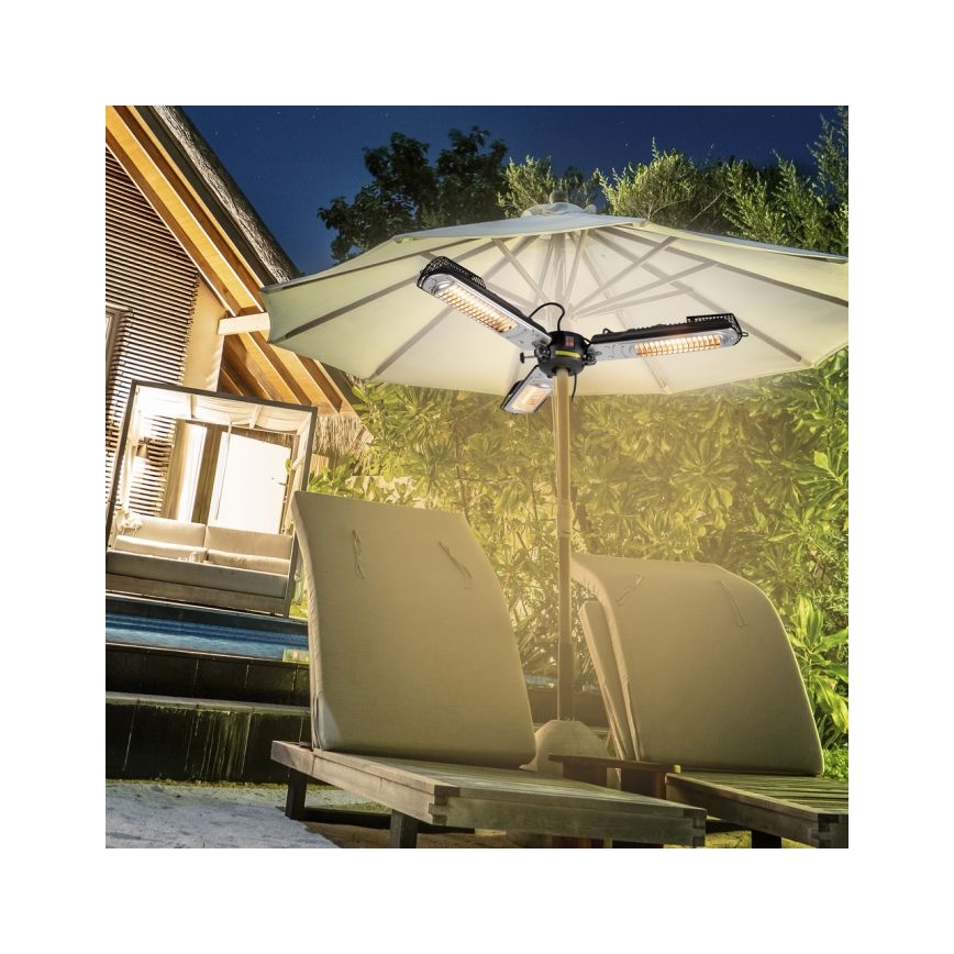 JUST LIGHT. 99513-18 - Outdoor-Heizelement GLOW 3x650W/1300W/2000W/230V IP34