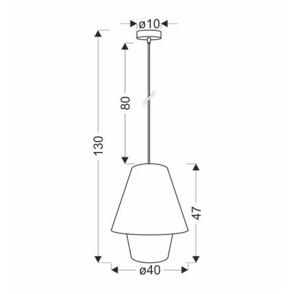 Kabel-Pendelleuchte AFRICA 1xE27/40W/230V Ø 40 cm braun/creme