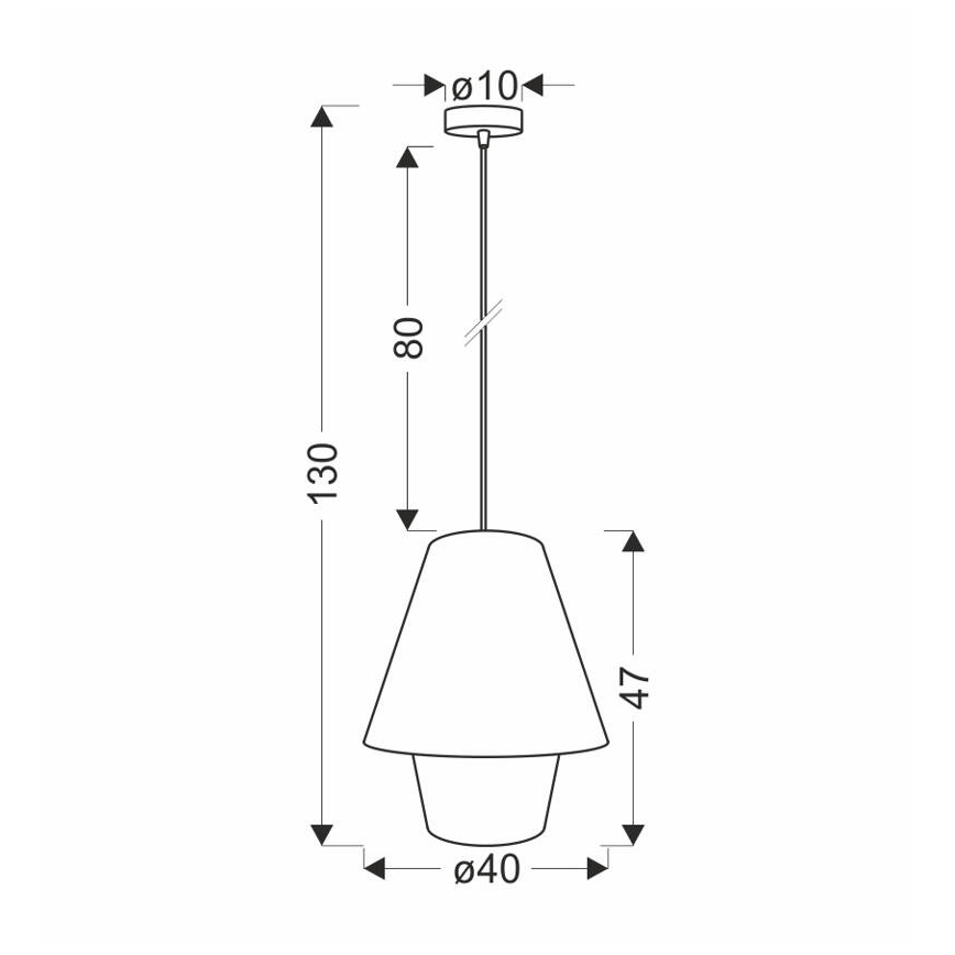 Kabel-Pendelleuchte AFRICA 1xE27/40W/230V Ø 40 cm braun/creme