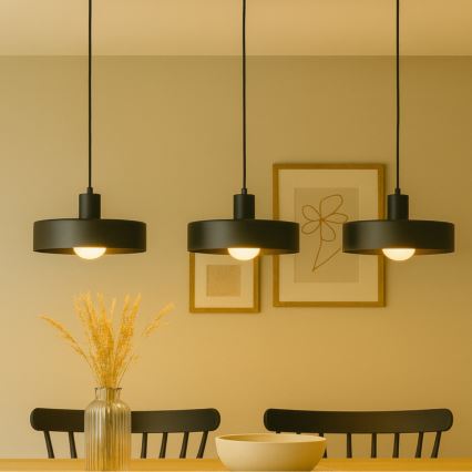 Kabel-Pendelleuchte ARCANE 3xE27/60W/230V schwarz