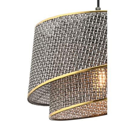 Kabel-Pendelleuchte BARETTE 1xE27/60W/230V grau/gold