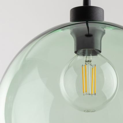 Kabel-Pendelleuchte CUBUS 1xE27/15W/230V schwarz/rauchgrün