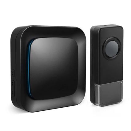 Kabellose Steckdosen-Türklingel 230V/1xA23 IP55 schwarz