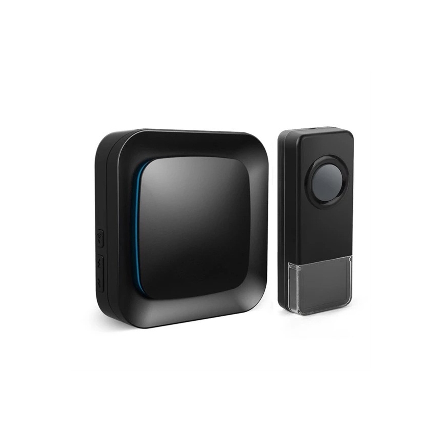 Kabellose Steckdosen-Türklingel 230V/1xA23 IP55 schwarz