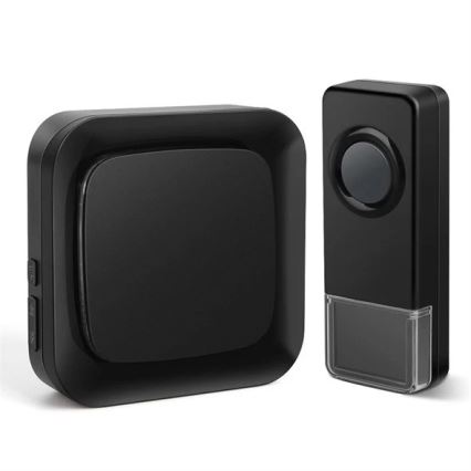 Kabellose Steckdosen-Türklingel 230V/1xA23 IP55 schwarz