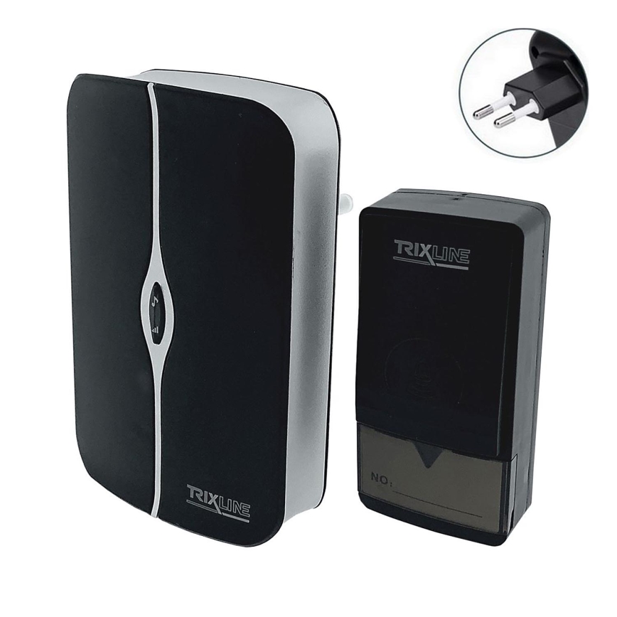 Kabellose Steckdosenklingel PIEZO BELL 230V + 1x23A IP40 schwarz