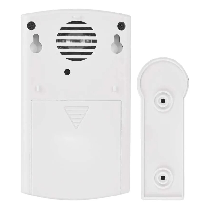 Kabellose Türklingel 3xAA/1xCR2032 IP44 weiß/silbern