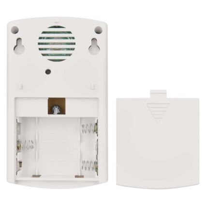 Kabellose Türklingel 3xAA/1xCR2032 IP44 weiß/silbern