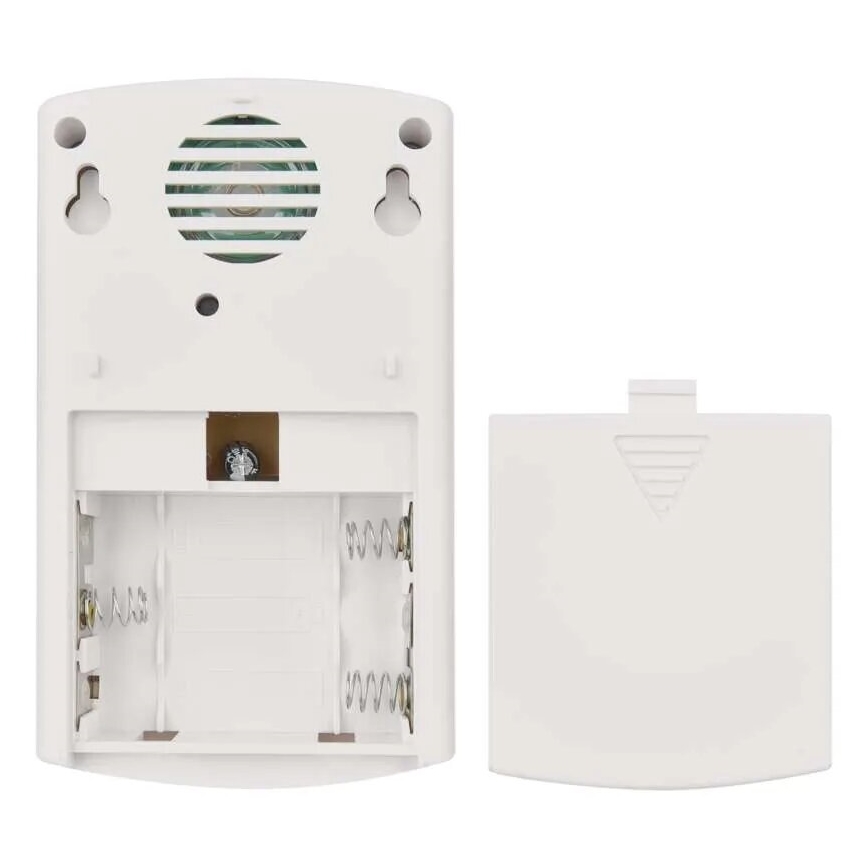 Kabellose Türklingel 3xAA/1xCR2032 IP44 weiß/silbern