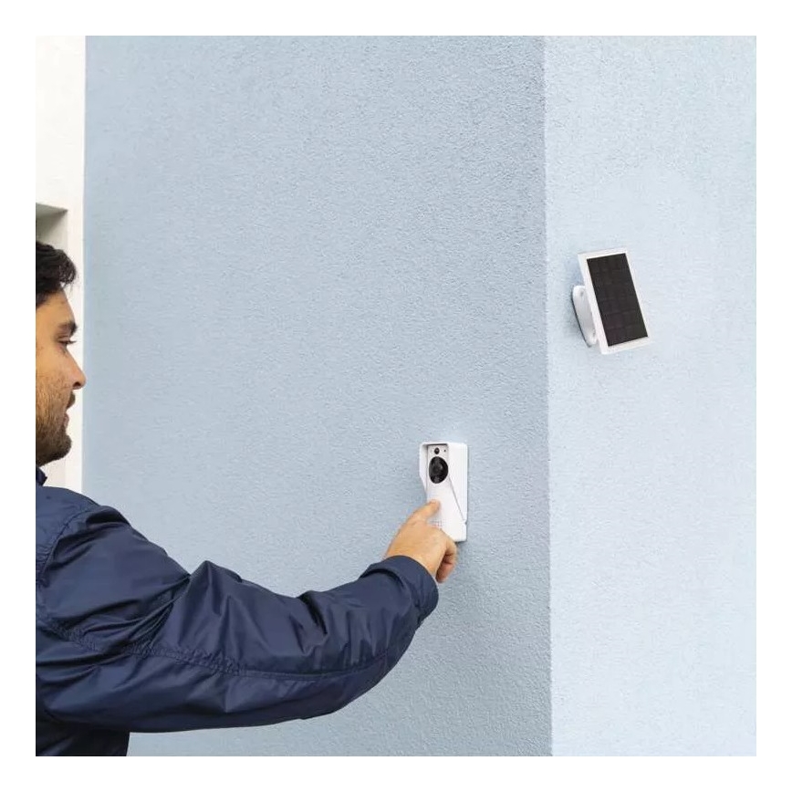 Kabellose Video-Türklingel mit Solarpanel GoSmart 4400 mAh 3xAA IP44 Wi-Fi Tuya