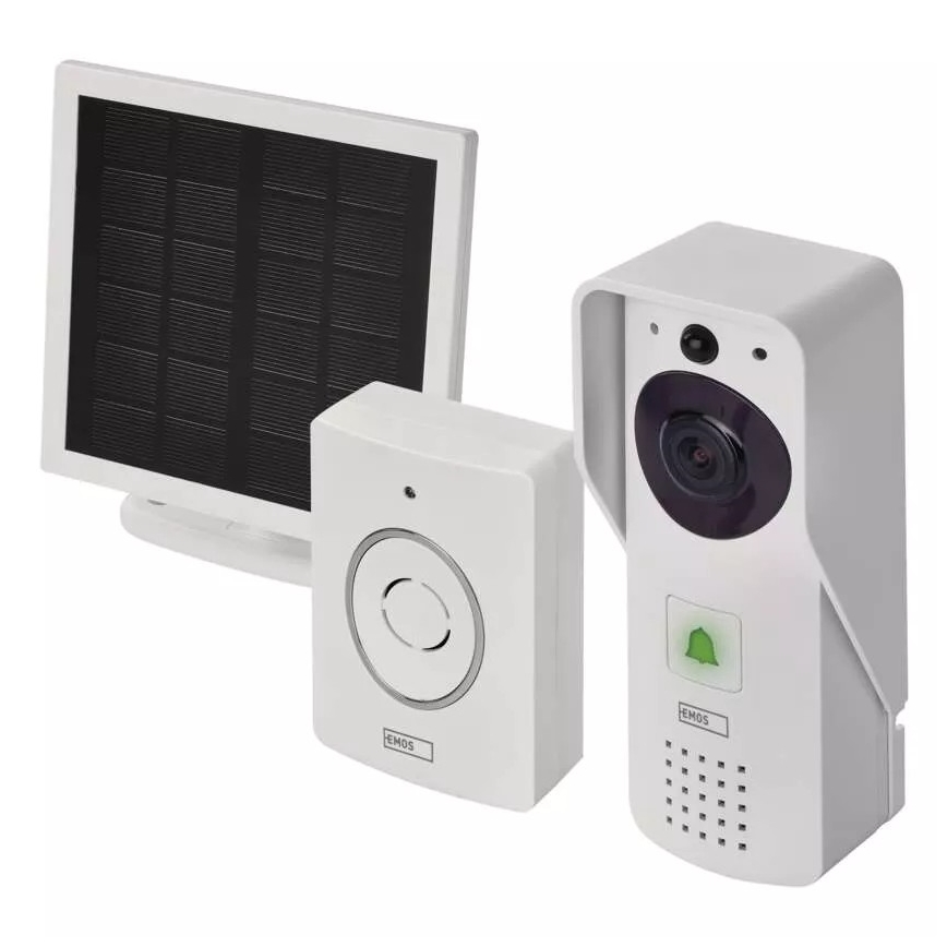 Kabellose Video-Türklingel mit Solarpanel GoSmart 4400 mAh 3xAA IP44 Wi-Fi Tuya