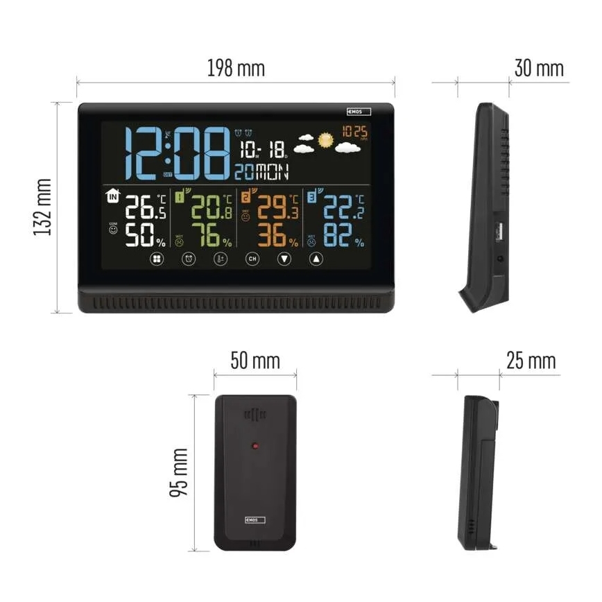 Kabellose Wetterstation 5V/3xAAA + 2xAAA