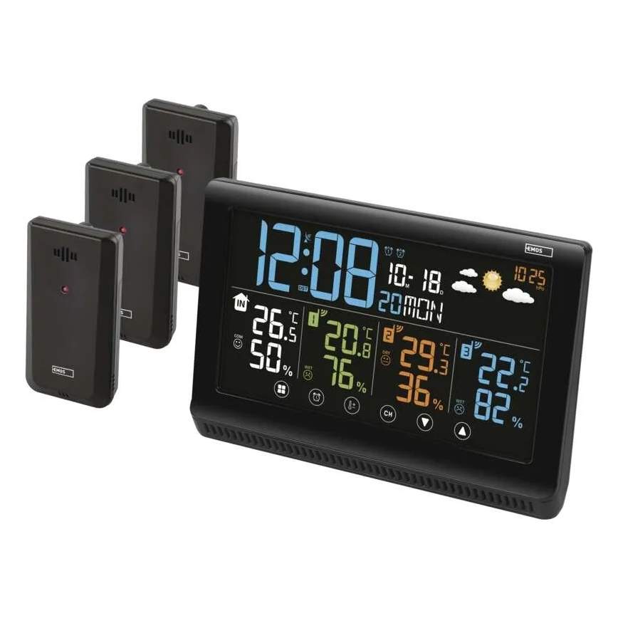Kabellose Wetterstation mit drei Sensoren 5V/3xAAA + 2xAAA