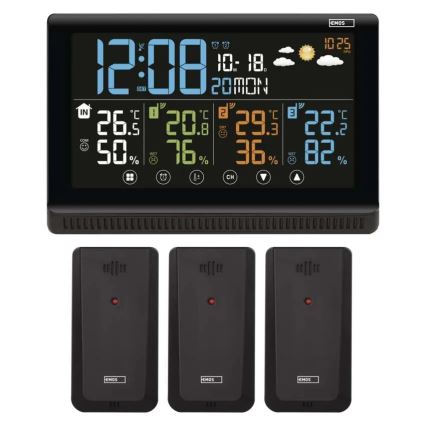 Kabellose Wetterstation mit drei Sensoren 5V/3xAAA + 2xAAA