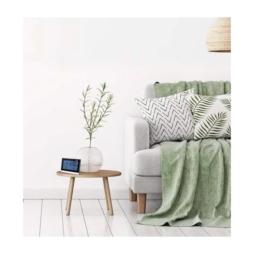 Kabellose Wetterstation mit Wecker 3xAAA + 2xAAA schwarz