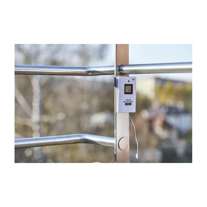 Kabellose Wetterstation mit Wecker 5V/3xAAA + 2xAAA schwarz