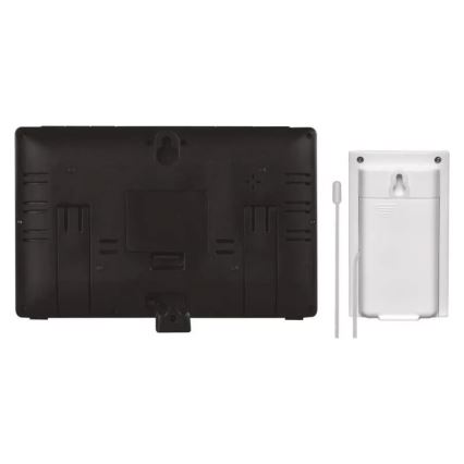 Kabellose Wetterstation mit Wecker 5V/3xAAA + 2xAAA schwarz