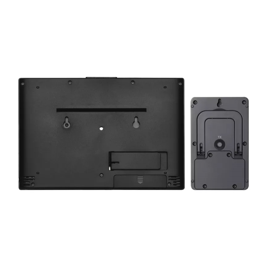 Kabellose Wetterstation mit Wecker 3xAAA/5V + 2xAAA schwarz