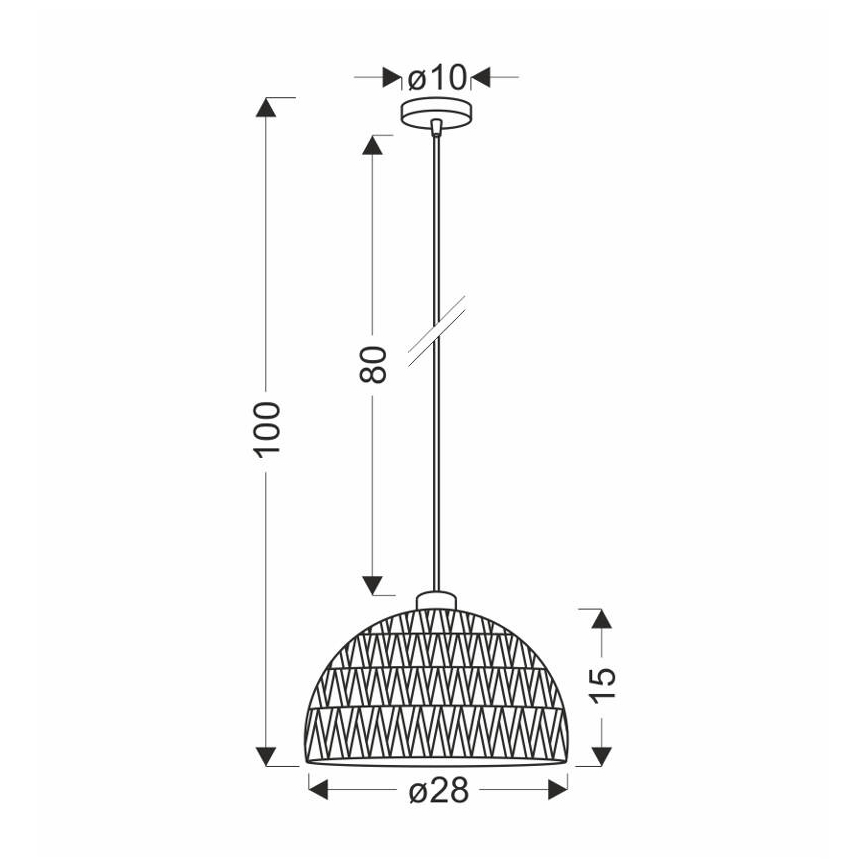 Kabelpendelleuchte BALLI 1xE27/40W/230V beige
