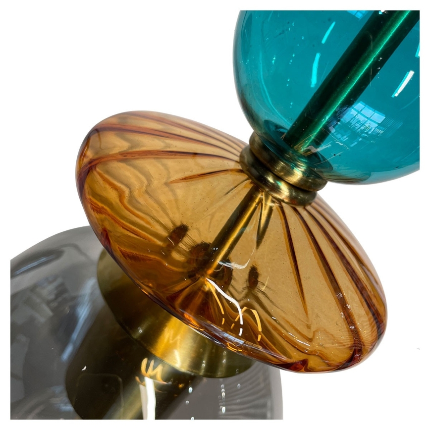 Kabelpendelleuchte TROPEA 1xE27/15W/230V schwarz/rauchblau/beige