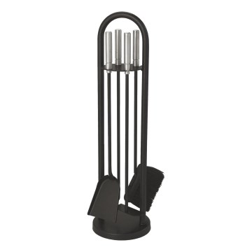 Kaminbesteck 5 Stk. schwarz