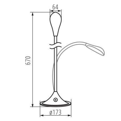 Dimmbare, flexible LED-Tischleuchte FRANCO LED/6,8W/230V weiß