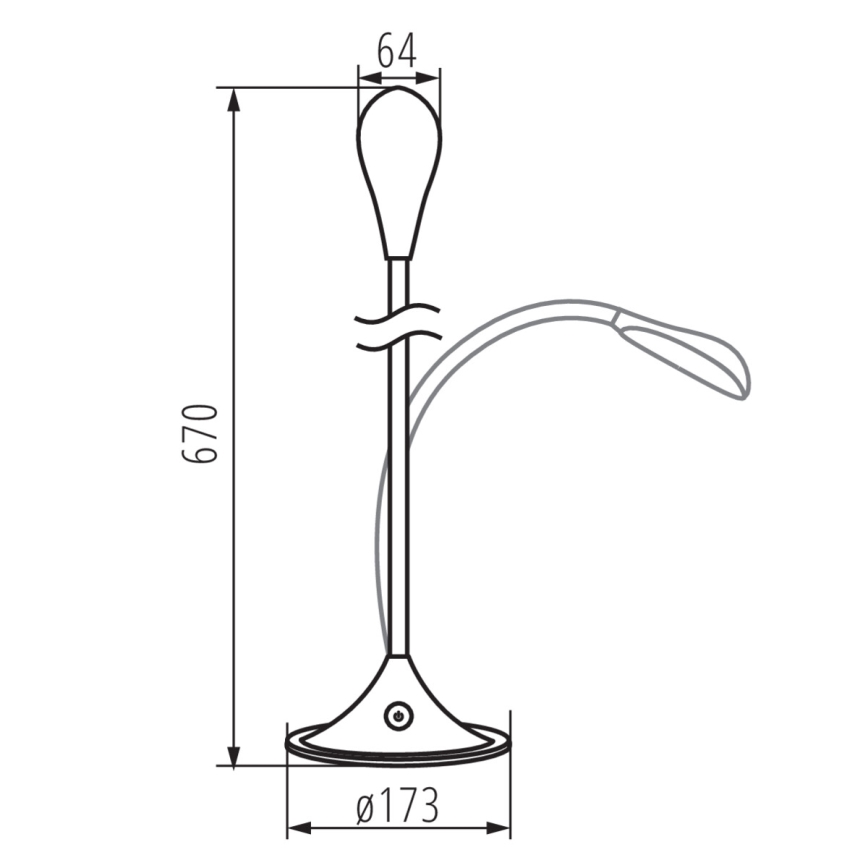 Dimmbare, flexible LED-Tischleuchte FRANCO LED/6,8W/230V weiß