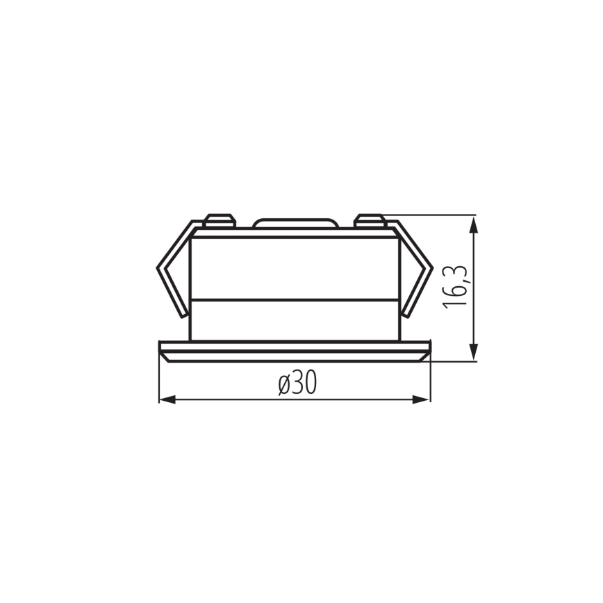 LED-Einbauleuchte für den Outdoor-Bereich IMBER LED/1W/12V 4000K d 3 cm 40 lm IP65 silbern
