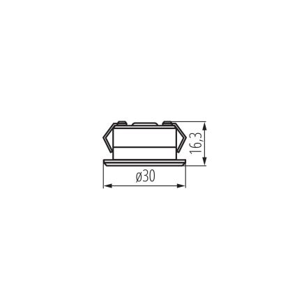 LED-Einbauleuchte für den Outdoor-Bereich IMBER LED/1W/12V 3000K d 3 cm 40 lm IP65 weiß