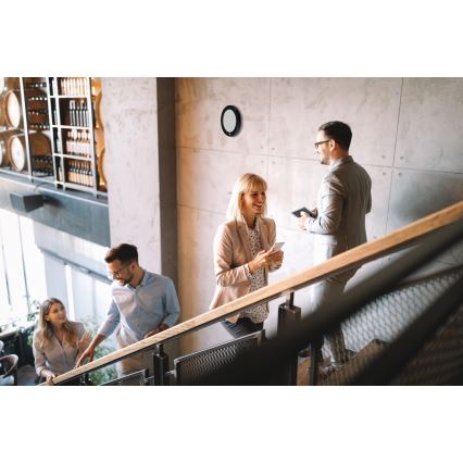 LED Decken-/Abgehängte Leuchte mit Bewegungssensor 2in1 ERGA LED/17W/230V 3000/4000/6500K Schwarz