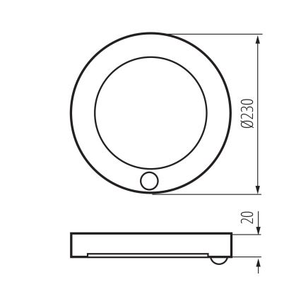 LED Decken-/Abgehängte Leuchte mit Bewegungssensor 2in1 ERGA LED/17W/230V 3000/4000/6500K Schwarz