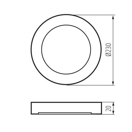 LED Decken-/Einbauleuchte 2v1 ERGA LED/17W/230V 3000/4000/6500K schwarz