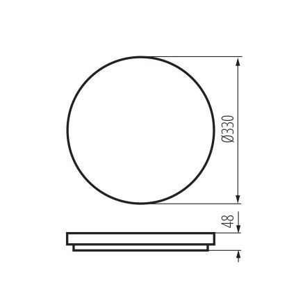 LED-Deckenleuchte VARSO LED/22/30W/230V 3000/4000/6500K Ø 33 cm IP54