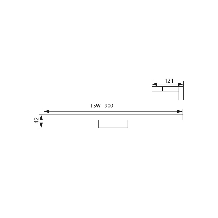LED Badezimmer Spiegelbeleuchtung LED/15W/230V