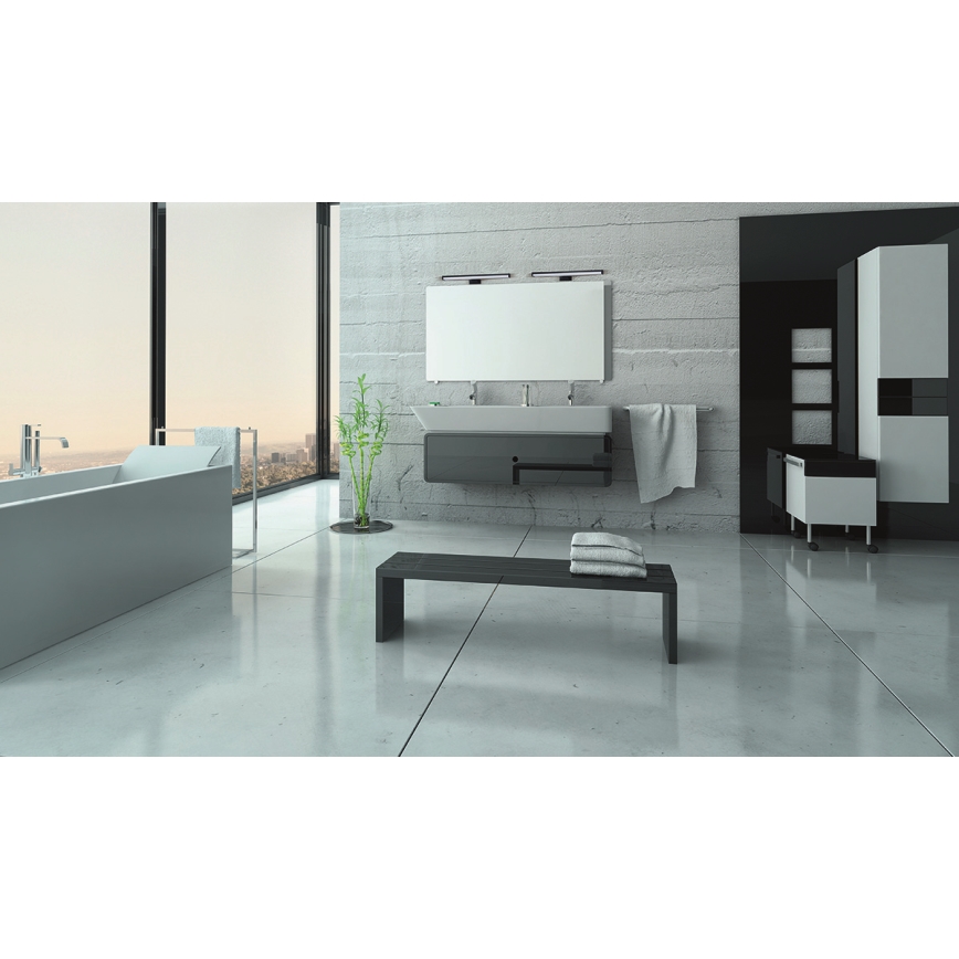 LED-Spiegelbeleuchtung für Badezimmer ASTEN LED/8W/230V IP44 schwarz