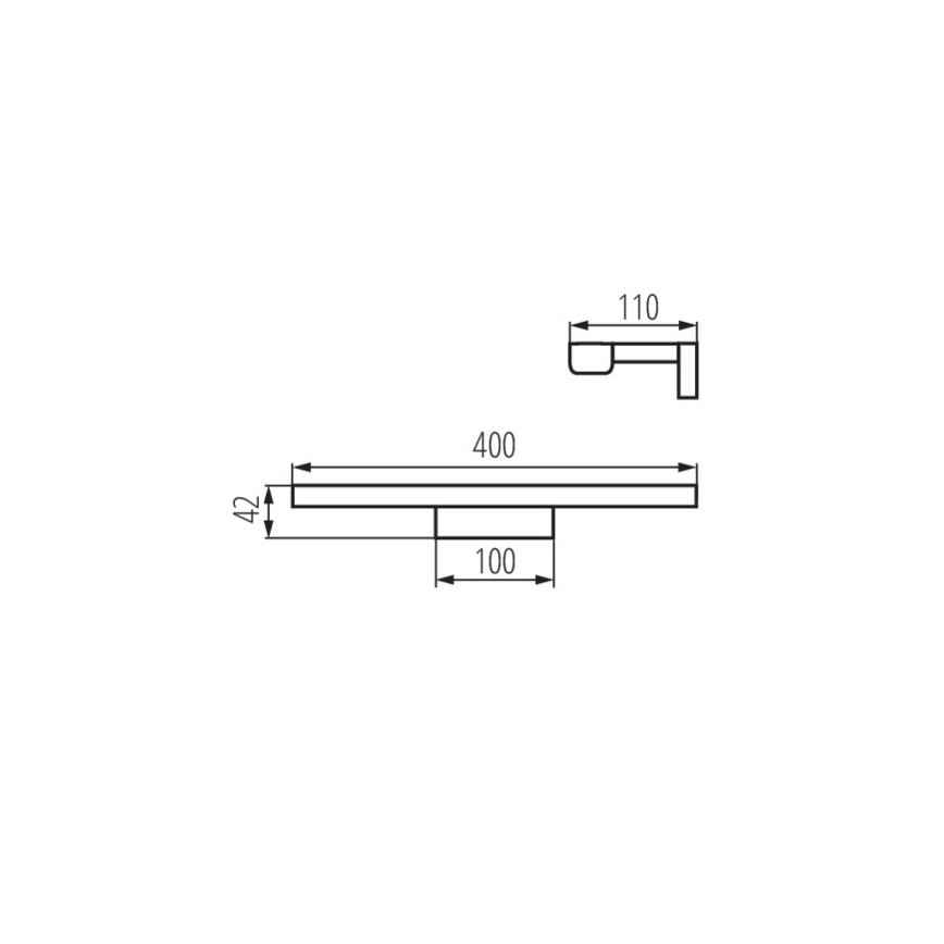LED-Spiegelbeleuchtung für Badezimmer ASTEN LED/8W/230V IP44 schwarz
