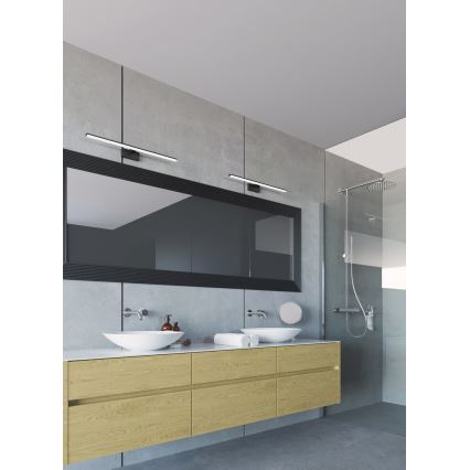 LED Badezimmerspiegelbeleuchtung ASTEN LED/12W/230V IP44 schwarz