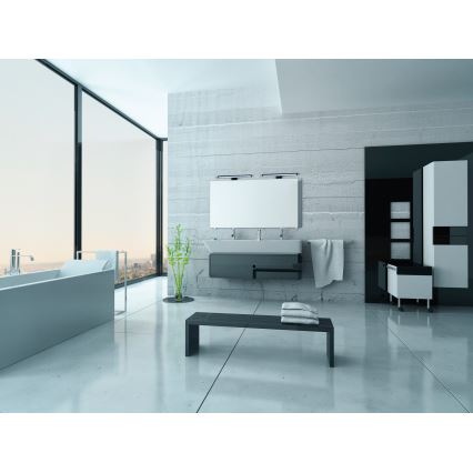 LED Badezimmerspiegelbeleuchtung ASTEN LED/12W/230V IP44 schwarz