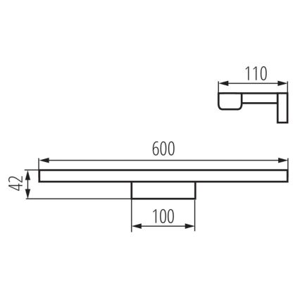 LED-Spiegelbeleuchtung für Badezimmer ASTEN LED/12W/230V IP44 weiß