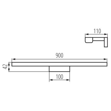 LED-Spiegelbeleuchtung für Badezimmer ASTEN LED/15W/230V IP44 weiß